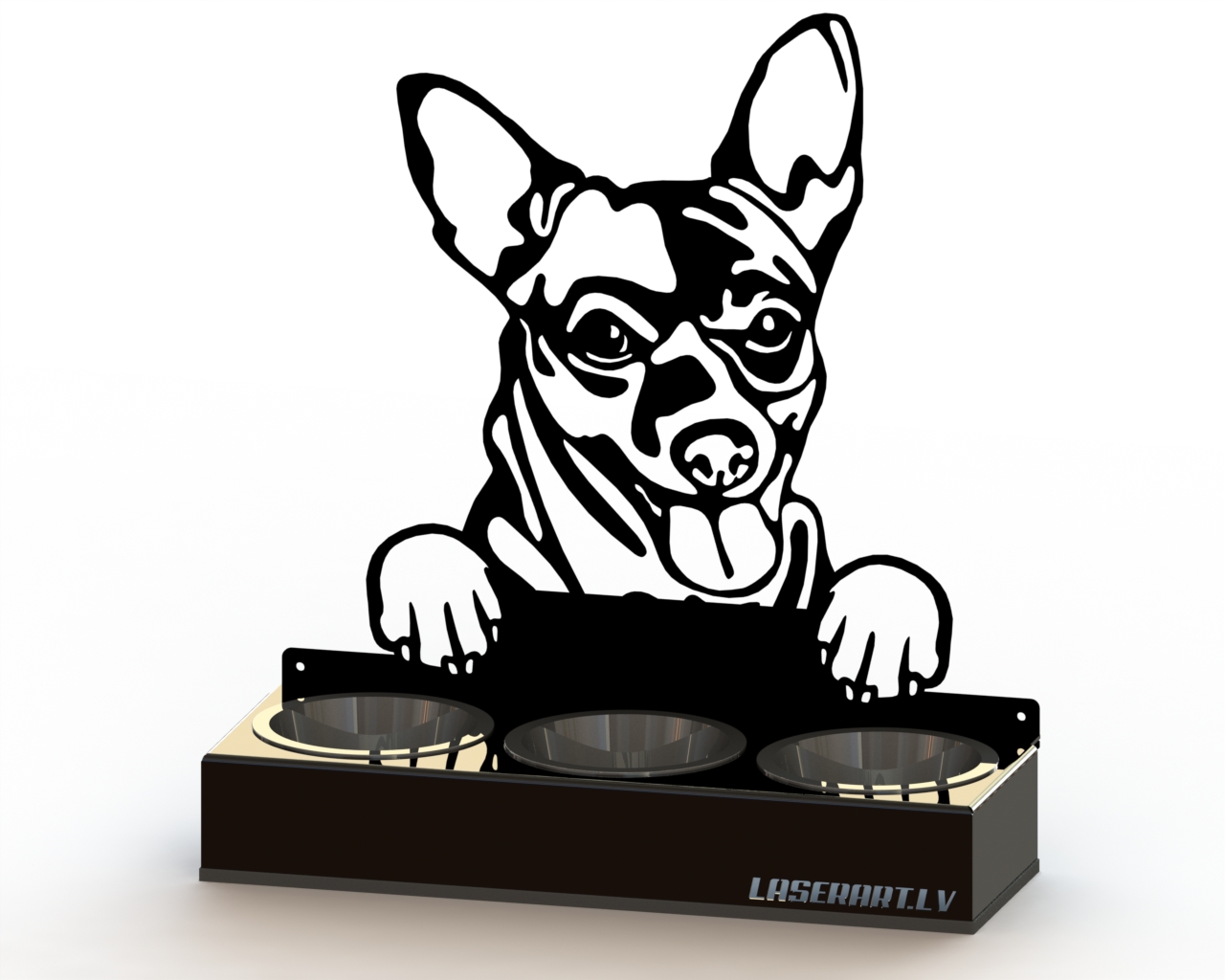 Кормушка для собак с 3 мисками, Чирнеки-дель-Этна порода собаки